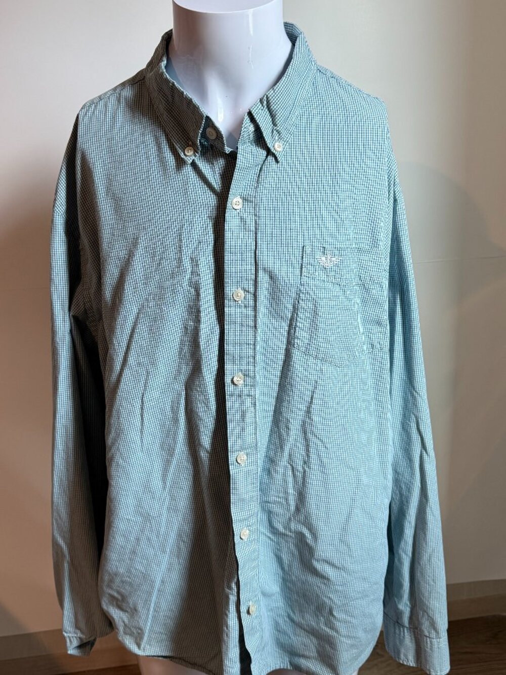 DOCKERS Premium Shirt Button Down Collar Mens 2XL Long Sleeve